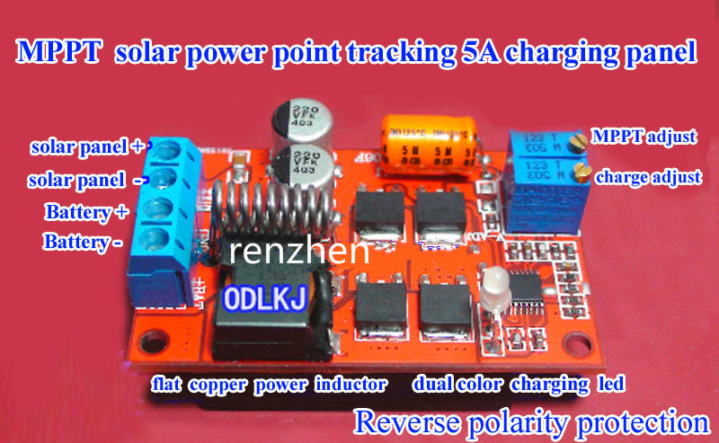 1PCS 5A MPPT Solar Panel Regulator Controller Battery Charging 9V 12V 24V Auto