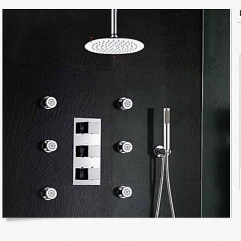 Wholesale And Retail Luxury Chrome Brass 6 Pcs Massage Jets