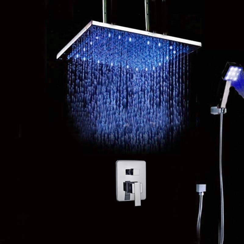 Wholesale And Retail Huge Led Rainfall Shower Head 2 Ways