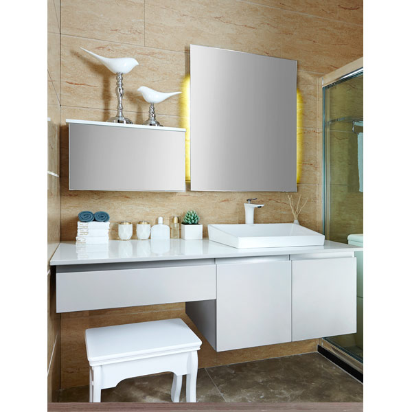 Oppein Fashion New Design Wall Mounted Modern PVC bathroom cabinets