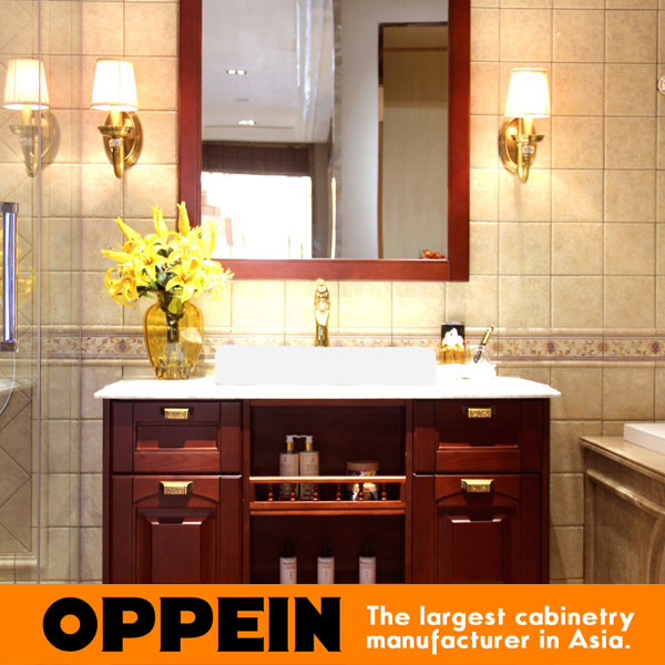 Traditonal Luxurious Design Wooden Solid Wood Bathroom Cabinet Traditonal Luxurious Design Wooden