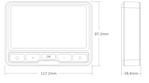 thermostat dimension