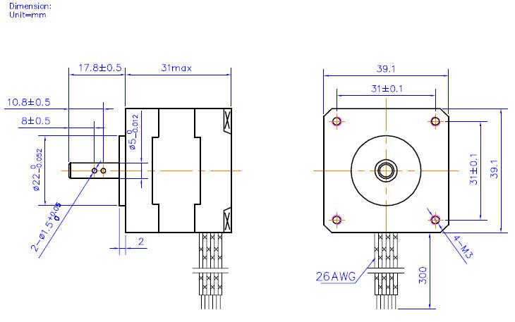 1 8 39byg 39 31mm Long Current 1 0a Stepper Motor Torque 1 8kg Cm Two Phase Four Wire Lot 2 Pieces Lot Specifications Price Quotation Ecvv Industrial Products