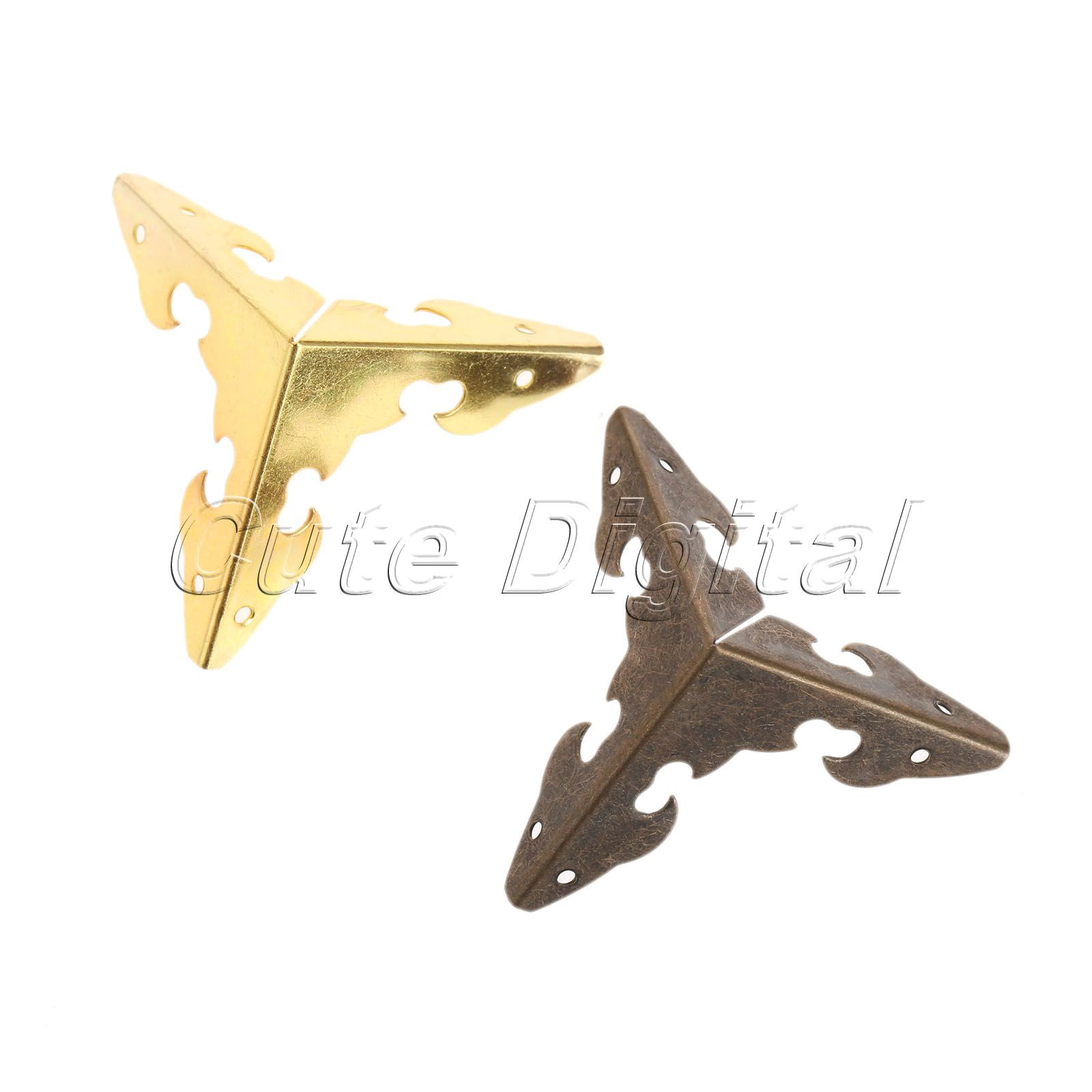 12pcs Antique Bronze Golden Decorative Metal Corner Brackets For