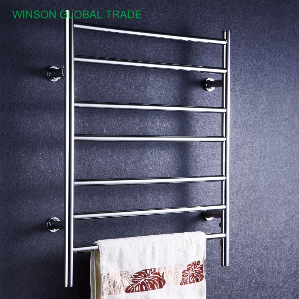 Kitchen Multi Purpose Single Pole Door Back Style Towel Rack Icd50016 304 Stainless Steel Heated Towel Rail Banheiro Bathroom Prateleira Warmer Heater Electric