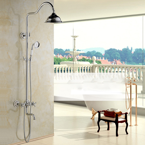 3 Colors In Wall Adjust Height 8 Quot Rain Shower Faucet Set