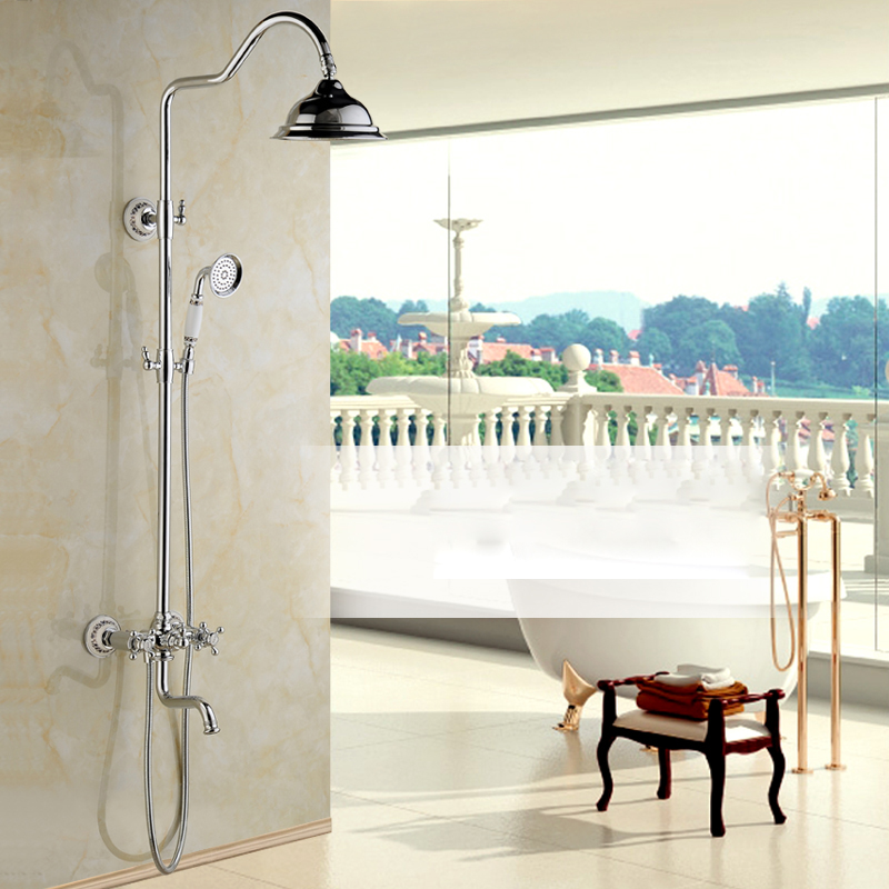 3 Colors In Wall Adjust Height 8 Quot Rain Shower Faucet Set