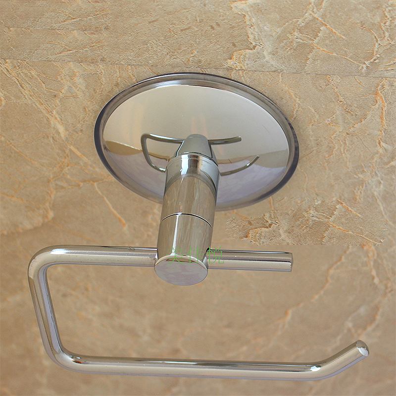 Stainless Steel Toilet Tissue Roll Paper Holder Suction Cup Toilet Paper Holders For Bathroom Tool