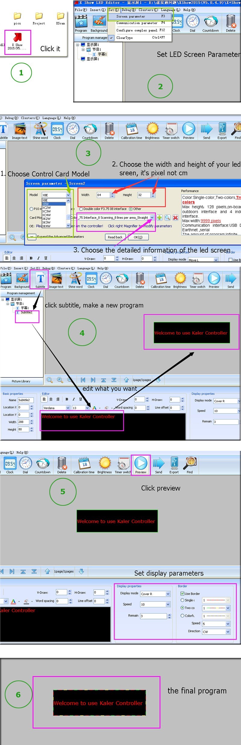 kaler software operation