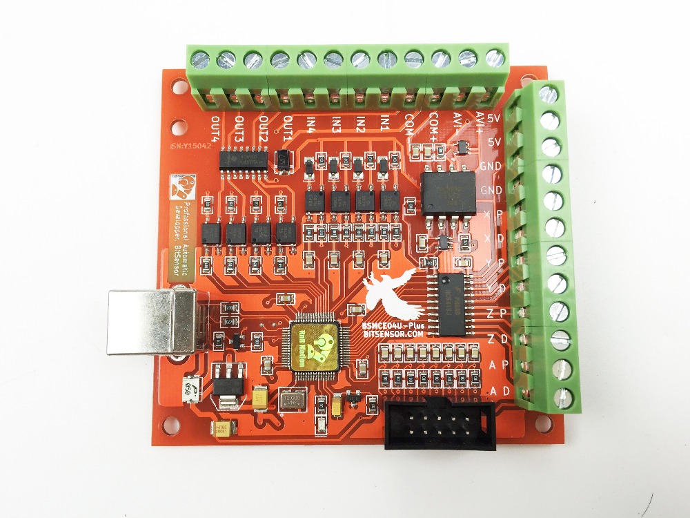 CNC 12-24V 100KHz MACH3 4-Axis USB CNC Controller Card for Engraving DE STOCK