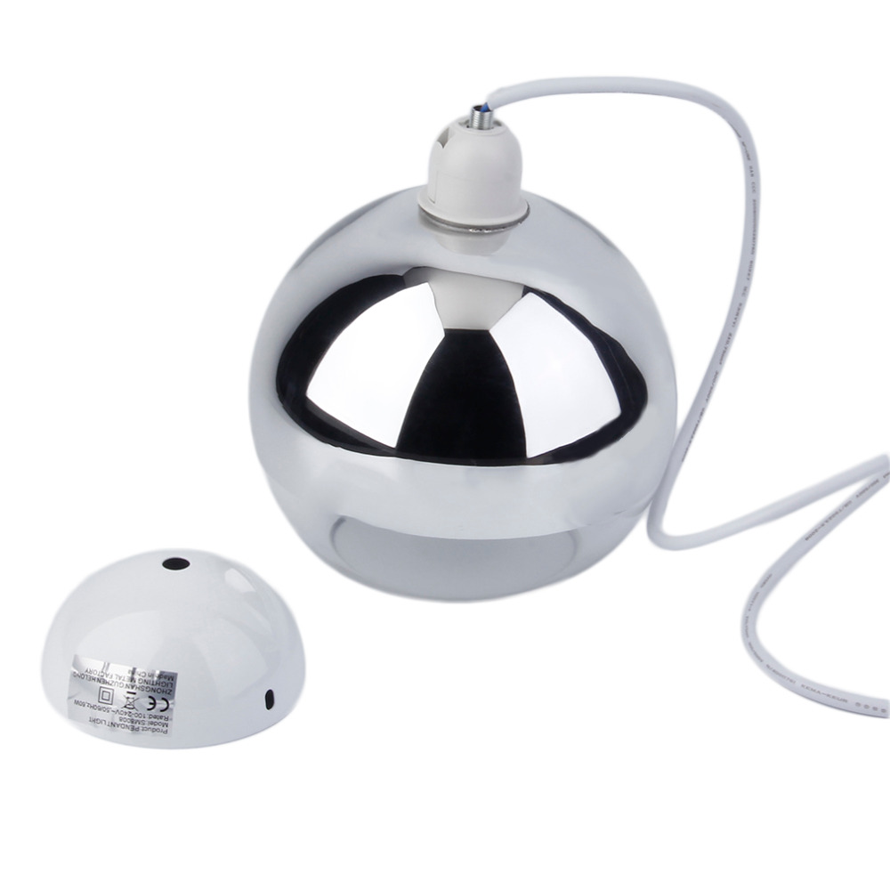 Modern Glass Globe Uplighter Ceiling Pendant Light White Lamp