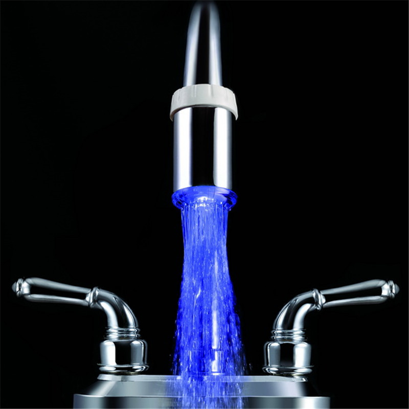 Single Blue Color Faucet Night Light With Adaptors Without Package