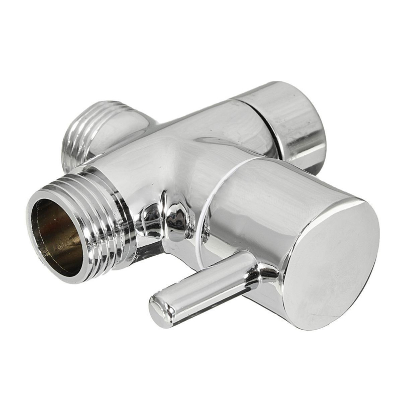 Brass 3-Ways Shower Head Diverter Valve Bathroom Toilet Sprayer Faucet T-adapter For Bathroom Accessories