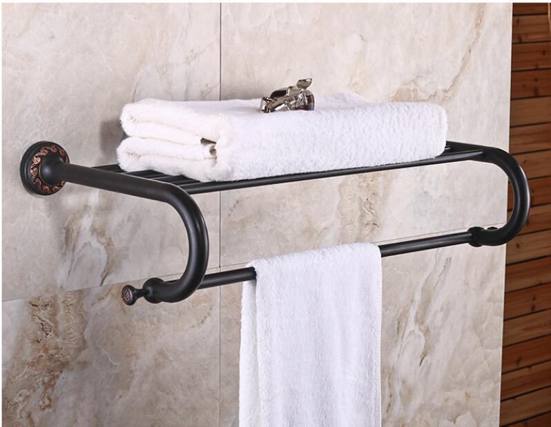 SPA STYLE BATHROOM TOWEL SHELF CHROME ACCESSORY HIGH QUALITY WALL MOUNTED