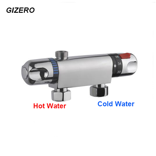 Gizero Solar Shower Faucet Thermostatic Mixing Valve Wall Mounted