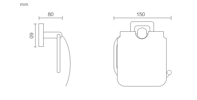 Toilettenpapierhalter Kupfer 10