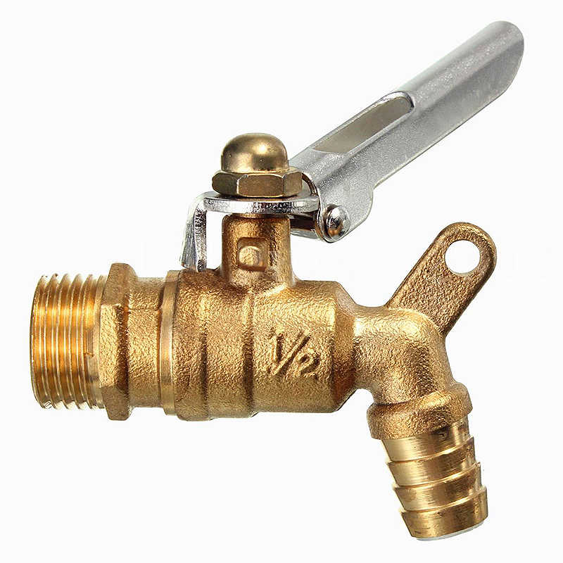 Public Places Lockable 1/2 inch Faucet Locked Brass Water Tap For Outdoor Garden Tools