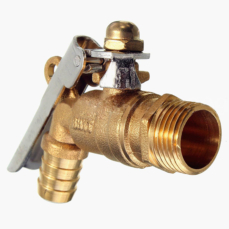 Public Places Lockable 1/2 inch Faucet Locked Brass Water Tap For Outdoor Garden Tools