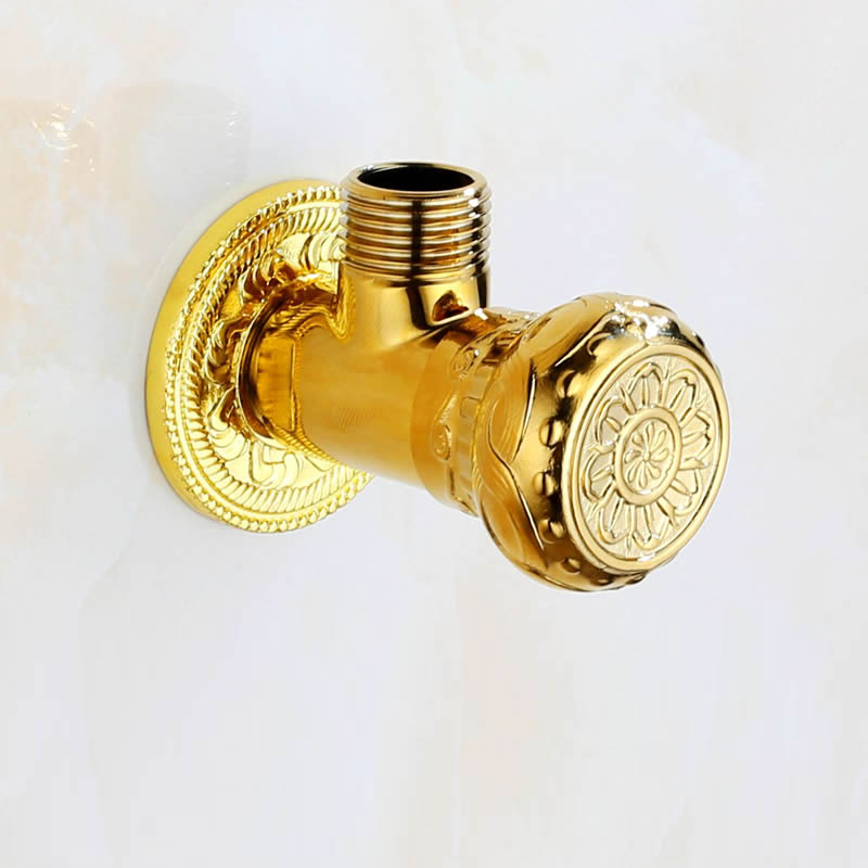 ... High Quality Antique Brass and Gold 1/2 Malex Bathroom Angle Stop Valve Faucet ...