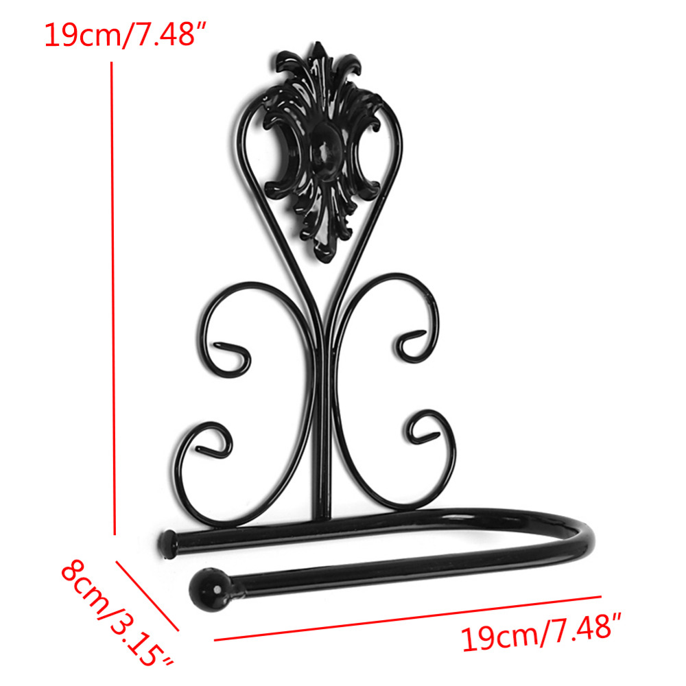 New Vintage Iron Toilet Paper Towel Roll Holder Bathroom Wall Mount