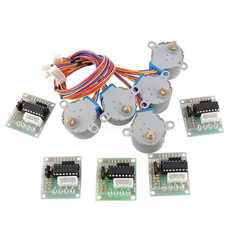 5pcs DC 5V Stepper Motor 28BYJ-48 With ULN2003 Driver Test Module Board 4-Phase For Power Tool