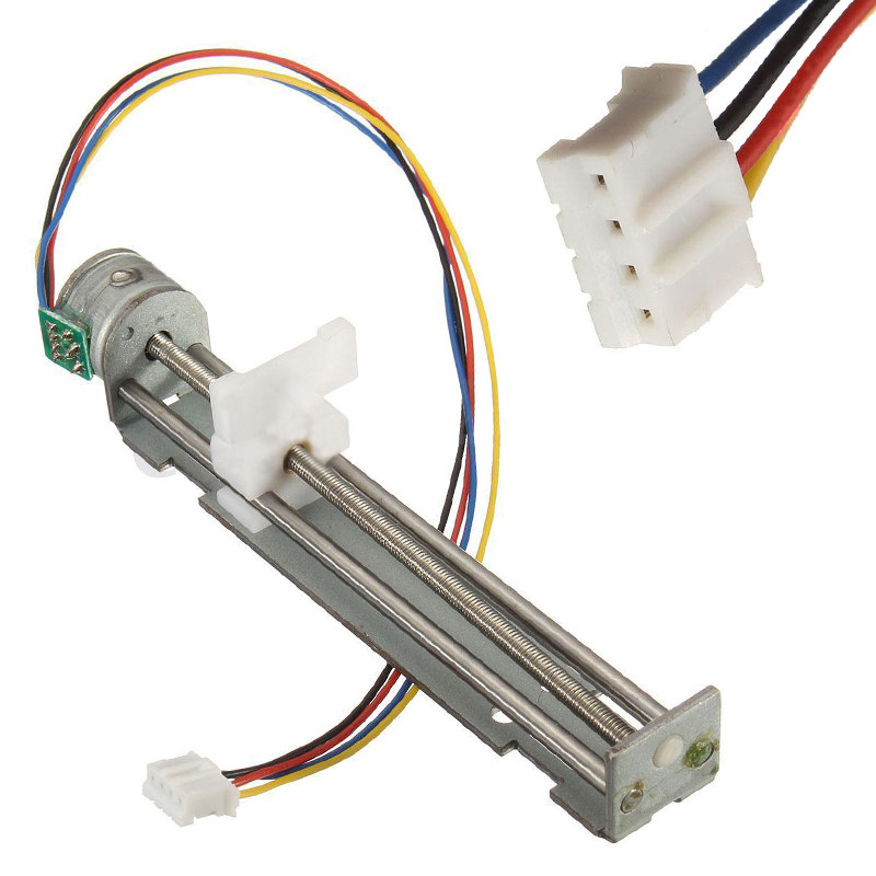 New DC 4-9V 500mA Drive Stepper Motor Screw With Nut Slider 2 Phase 4 Wire For DIY Laser Engraving Machine
