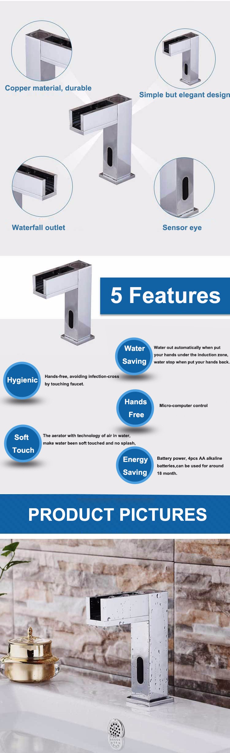Sensor LED bathroom faucet (5)