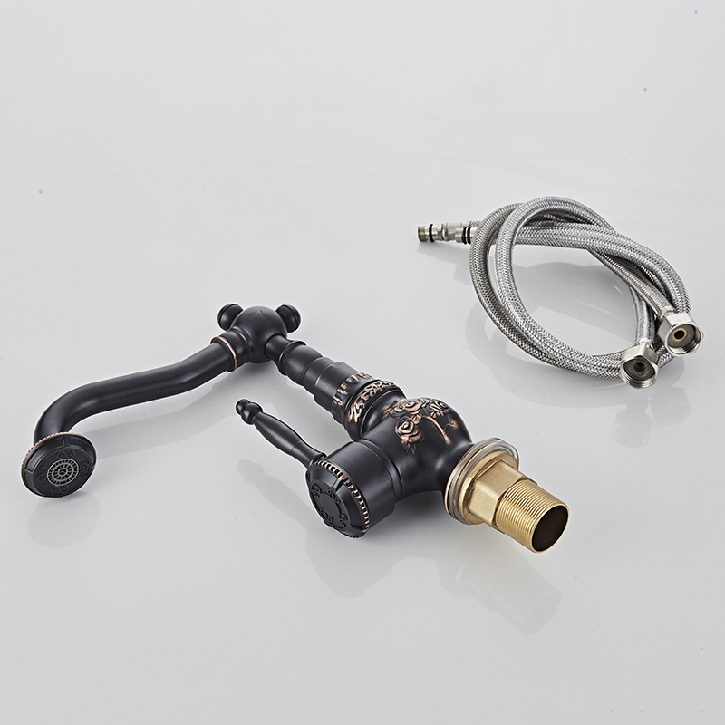 Basin Faucets Orb Swivel Bathroom Sink Taps Black High Arch