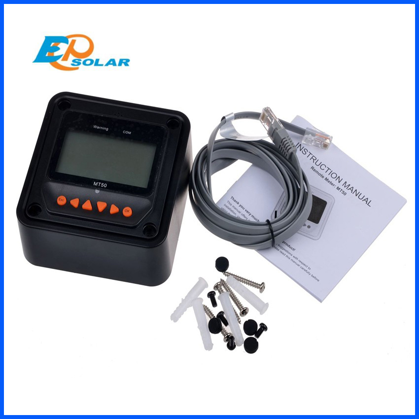 EPSOLAR-MT50-remote-meter-LCD-Display-epever-LandStar-Viewstar-Tracer-solar-controller-Black-color