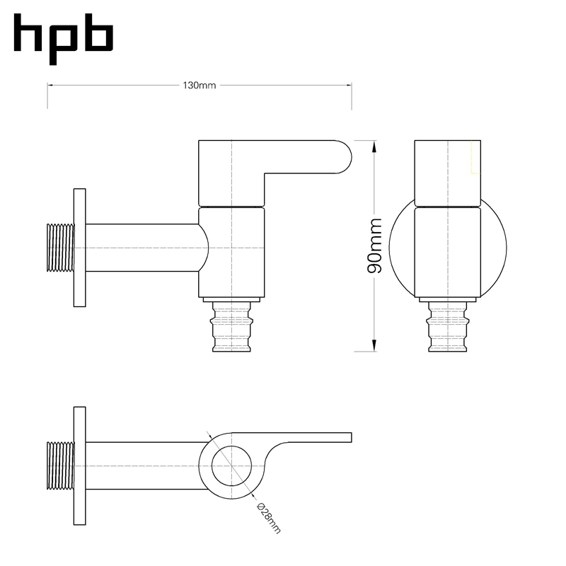 Hpb Brass G1 2 G3 4 Bibcock Laundry Utility Faucets Garden Faucet