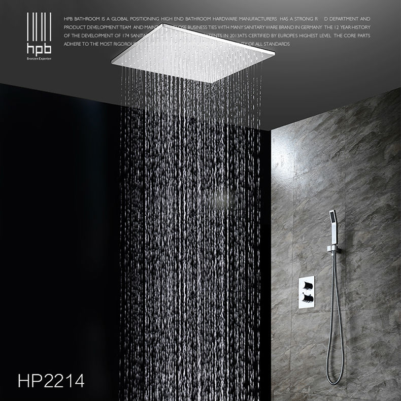 Hpb Ceiling Mounted Big Rainfall Shower Head System Bath Rain