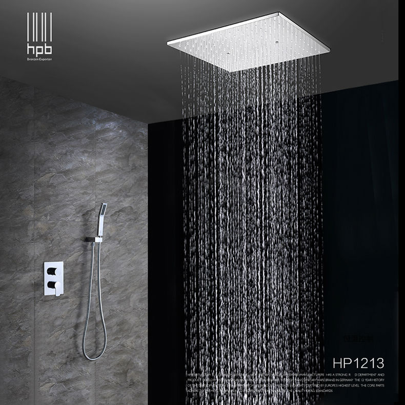 Hpb Ceiling Mounted Big Rainfall Shower Head System Bath Rain