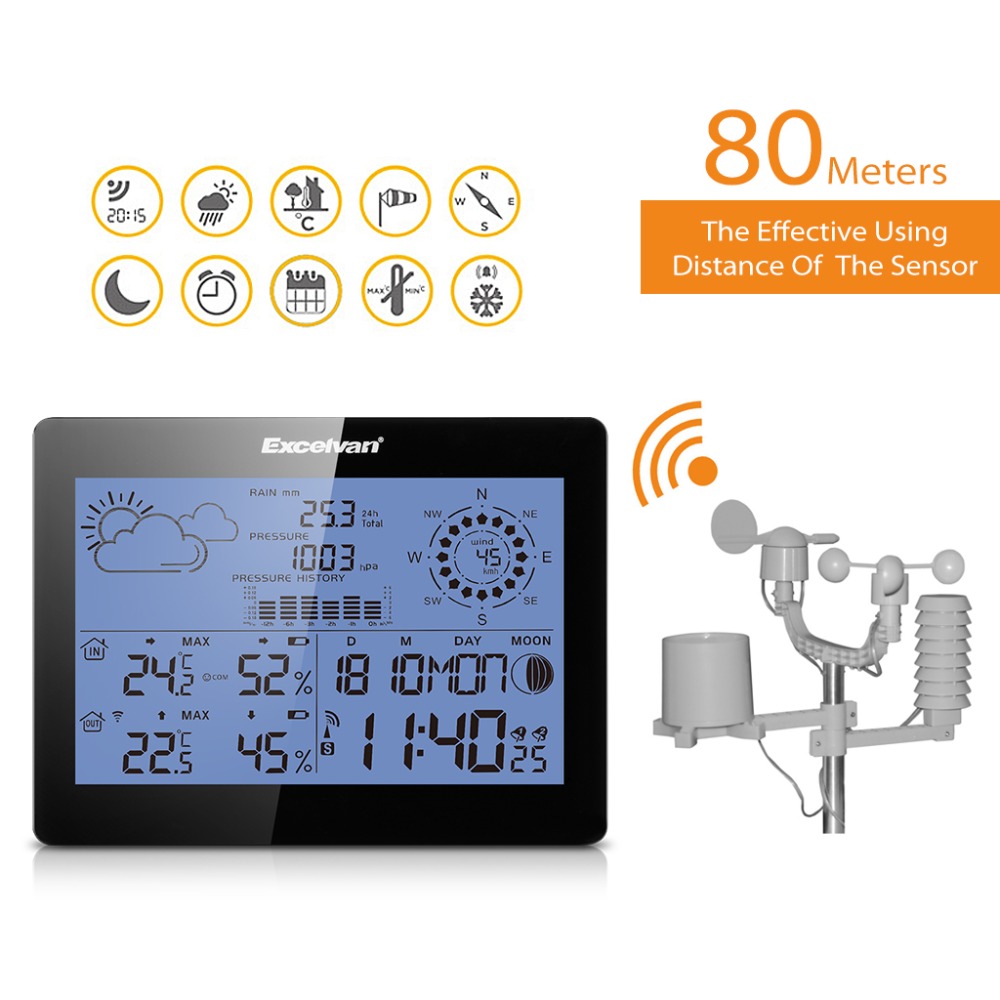 Excelvan Wireless Weather Station Data Logger - Instrument Devices