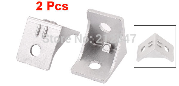 2Pcs Aluminum Alloy 33x33x28mm Corner Braces Angle Brackets Supports B