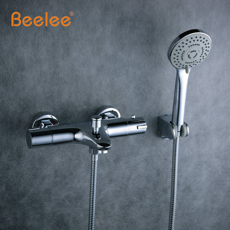Beelee High Quality Chrome Wall Mounted Bathroom Thermostatic