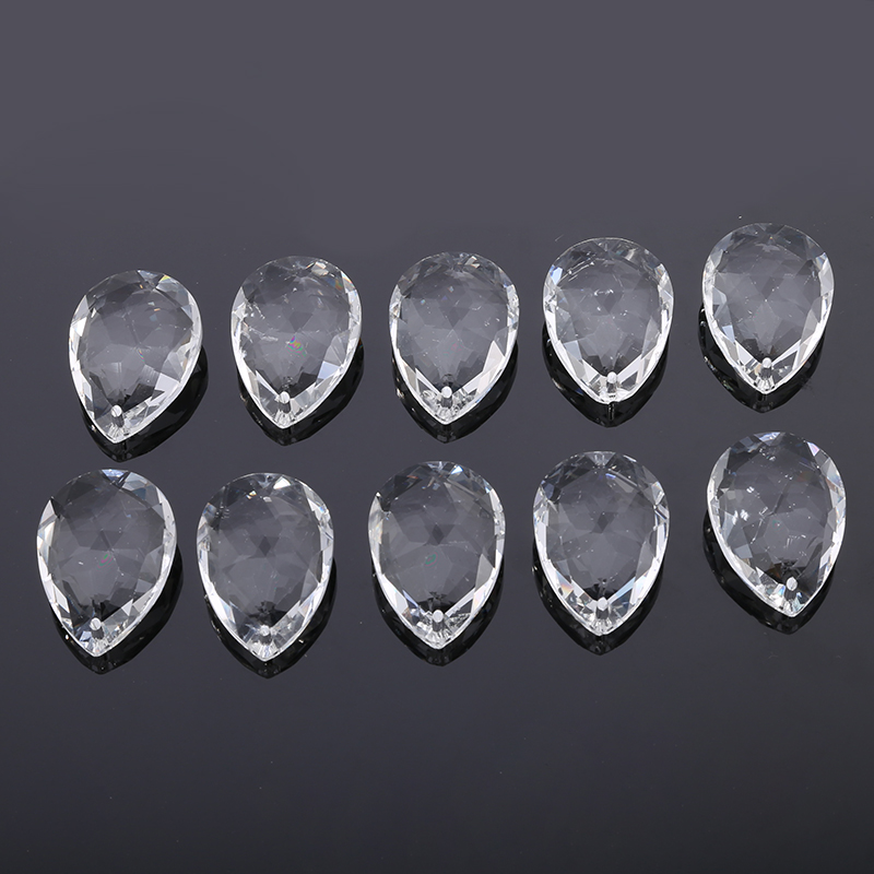 10pcs Clear Art Glass Chandelier Pendant Lamp Hanging Crystal Water Drop  Beads Lighting Pendants DIY Home Decoration Mayitr