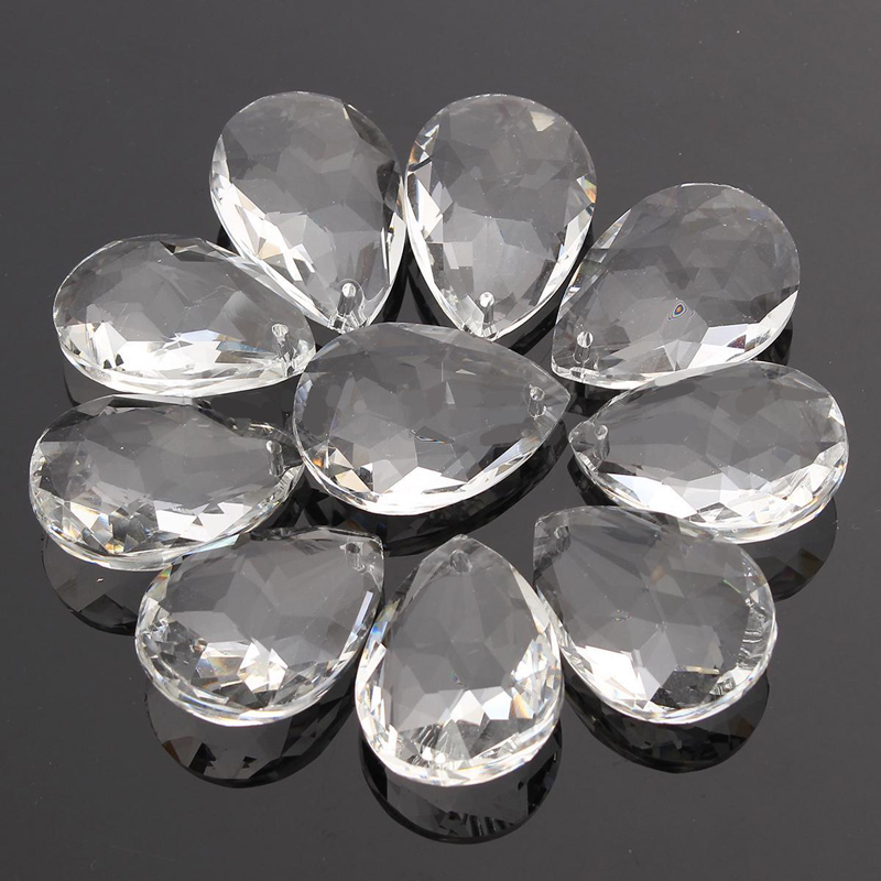 10pcs Clear Art Glass Chandelier Pendant Lamp Hanging Crystal Water Drop  Beads Lighting Pendants DIY Home Decoration Mayitr