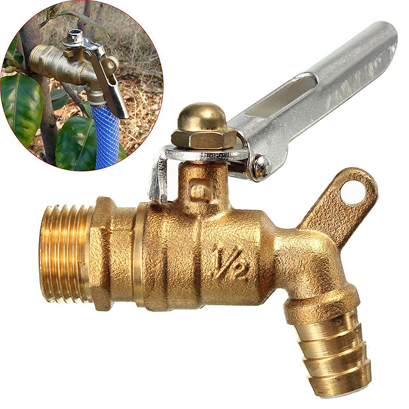 1/2" 2cm Brass Thread Waterfall Bathroom Basin Faucet Locked Vanity Sink Outdoor Garden Mixer Water Tap Mayitr