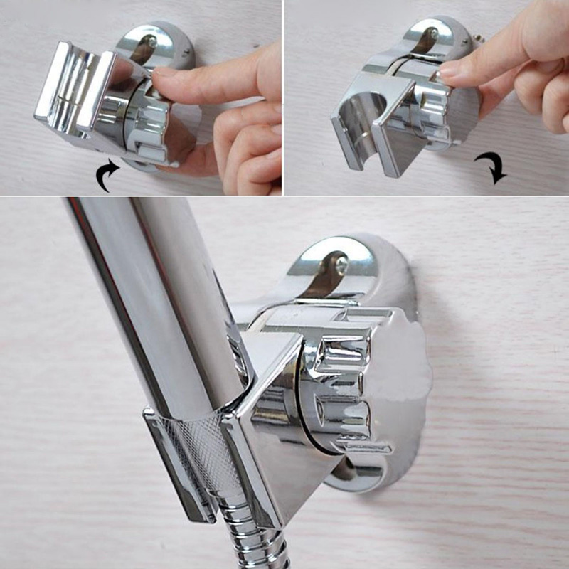 1pc Adjustable Bathroom Shower Head Holder Silver Bath Shower Head Stand Wall Mounted Bracket Bathroom Tools Accessories Mayitr