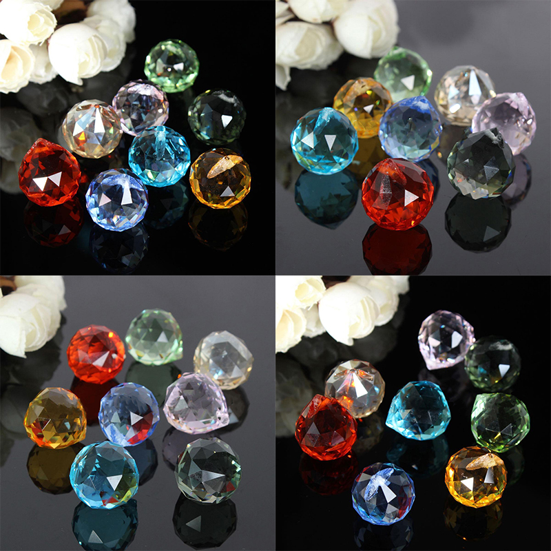 8Pcs Rainbow Chandelier Crystal Light Lamp Part Luxury Lamp Light Ball Prisms Pendants DIY Lighting Home Decoration