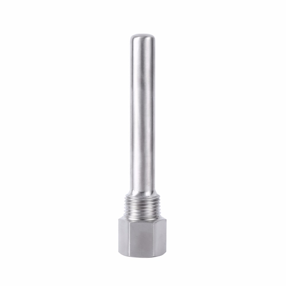 Thermowell 1//2NPT Threads Durable Stainless Steel Thermowell Protecting Temperature Sensors for Protecting Thermometer