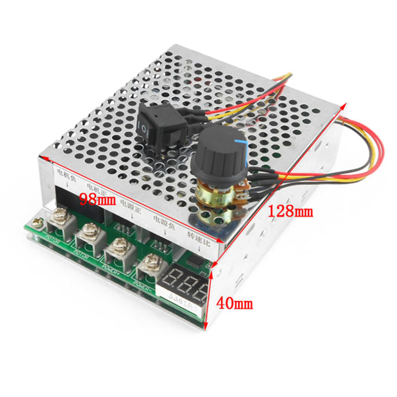 1pc 60A DC12V 24V 36V 48V Reversible Motor Speed Controller Control Governor with Switch