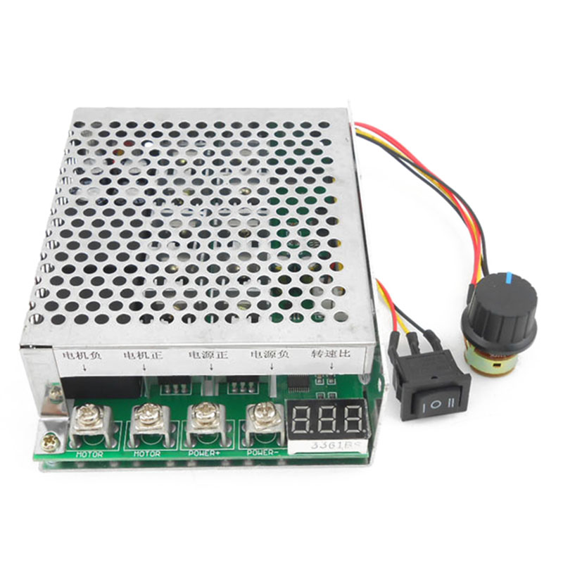 1pc 60A DC12V 24V 36V 48V Reversible Motor Speed Controller Control Governor with Switch