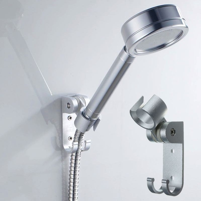 Bathroom Wall Mount Shower Head Holder 180 Degree Rotating Adjustable Shower Head Holder Chrome Stand Bracket For Bathroom Tools