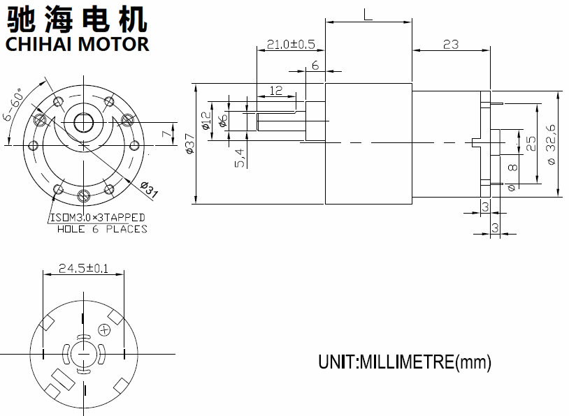 JGB37-520GM37GB GEAR MOTOR CHIHAI MOTOR