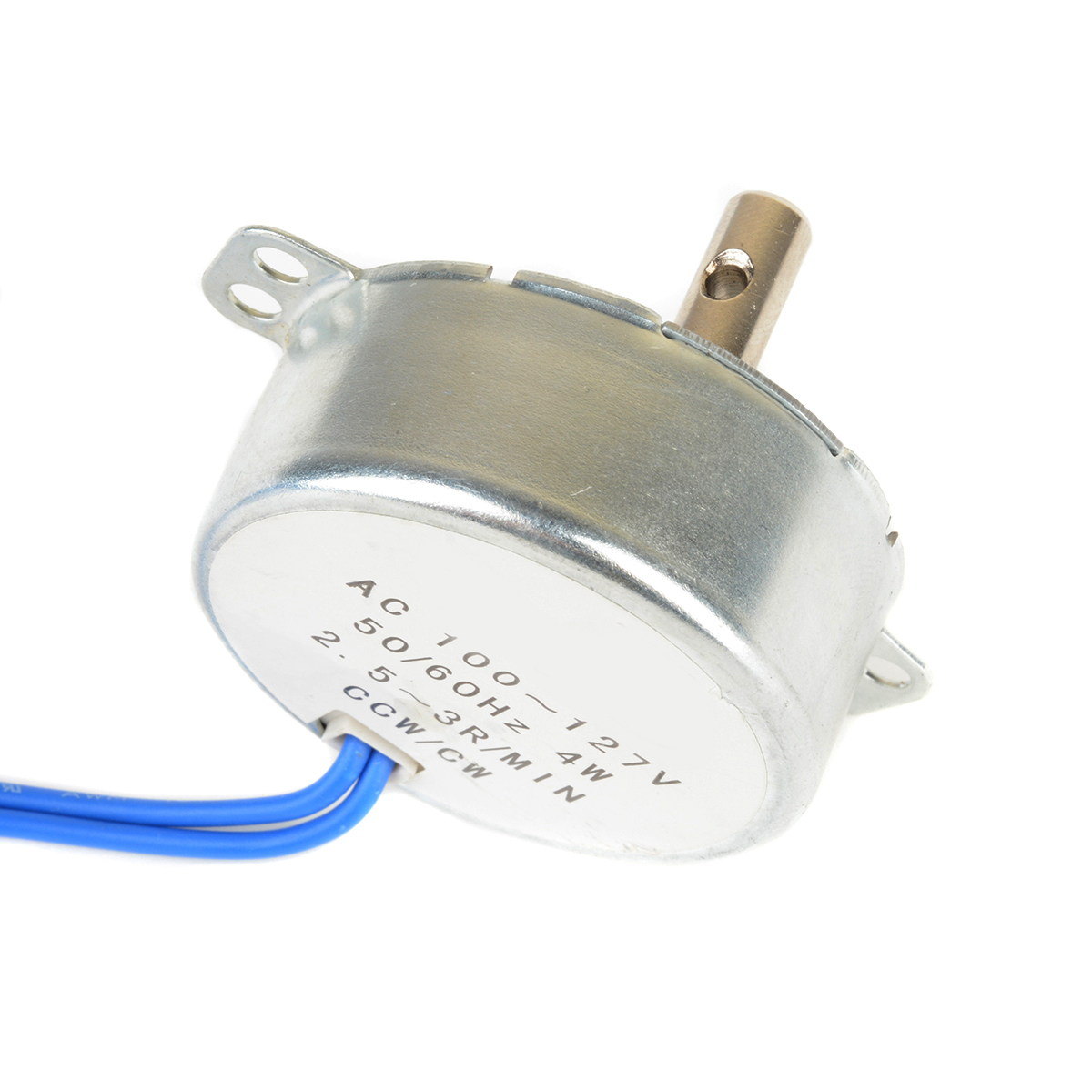 Mayitr Round Turntable Synchronous Motor CCW/CW Direction 4W 50/60Hz 2.5-3RPM AC 100-127V Electric Motors Shaft 7*15mm