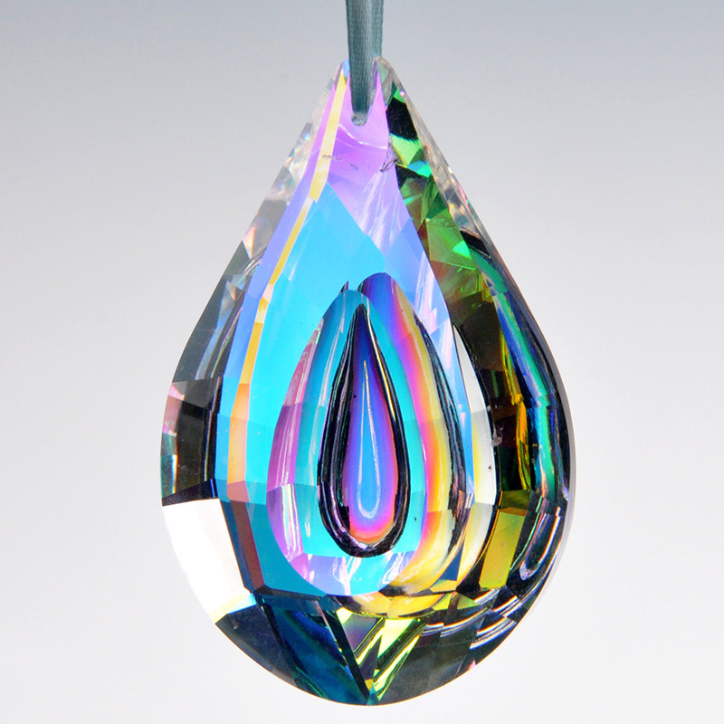 Mayitr ss76mm Colorful Chandelier Glass Crystals Lamp Prisms Parts Drops Pendants