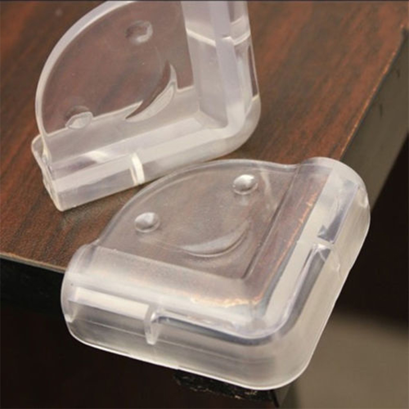 4Pcs Clear Jewelry Box Corner Foot Wooden Case Corner Protector Smiling Pattern Carved Crafts Decorative Corner Brackets