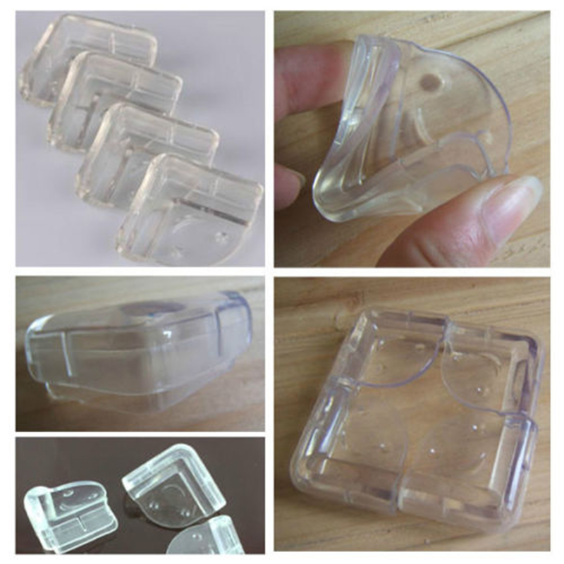 4Pcs Clear Jewelry Box Corner Foot Wooden Case Corner Protector Smiling Pattern Carved Crafts Decorative Corner Brackets