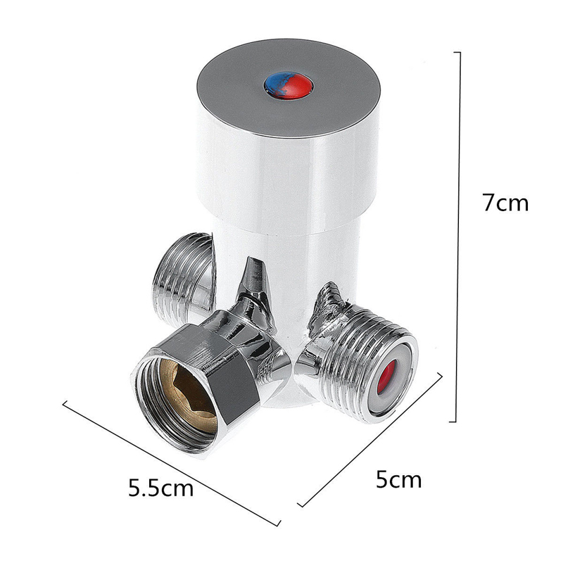 Hot Cold Water Valve Faucet Temperature Control Thermostatic Mixer Mixing Valve Sensor Tap for Bathroom Shower Head Faucet Tap